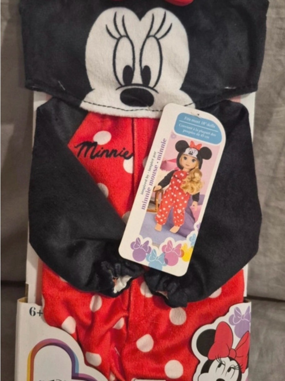 Disney ily Minnie Mouse Red & Black Polka Dot Doll Outfit